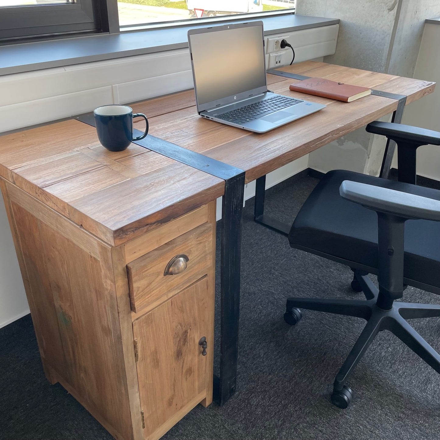 Schreibtisch 160 x 60 x 75 cm (Schublade nicht enthalten)