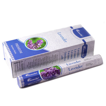 Aromatika Sechseckiges Räucherstäbchen ohne Holzkohle – Lavendel