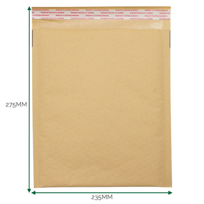 Sobre kraft acolchado con burbujas (235x275+40mm)