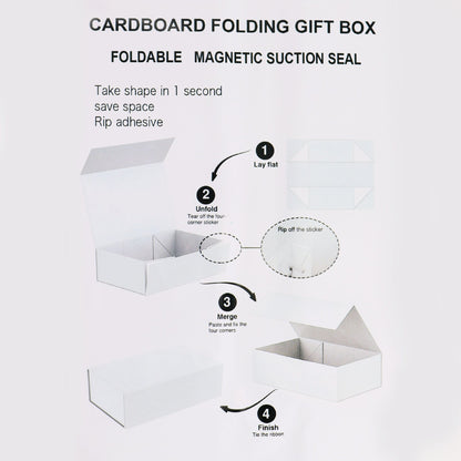 Caja de regalo plegable con Lazo 33x25x12 cm - Negra