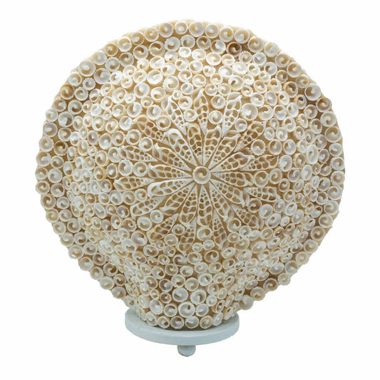 Boho Muschellampe - Große runde Muschel - 30 cm