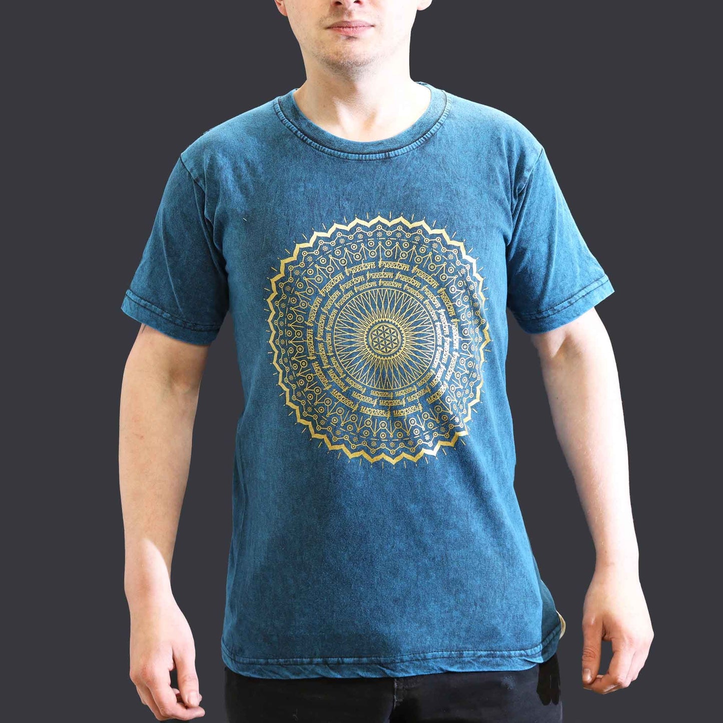 T-shirt Nomad Sari Petit Modèle - Mandala - Bleu
