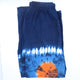 Loungehose im japanischen Stil – Türkis und Orange – L