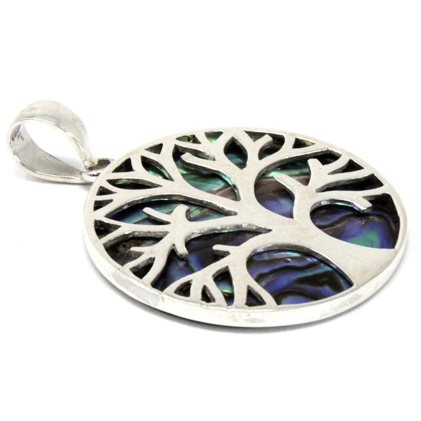 Colgante Plata Árbol de la Vida 30mm Abulón