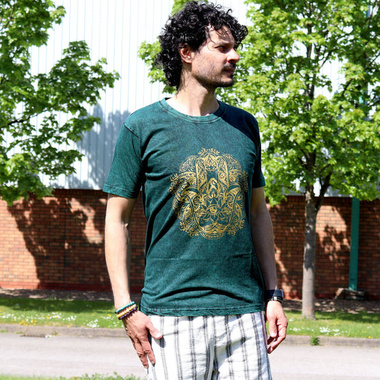 Nomad Sari Kleines T-Shirt – Hamsa – Grün