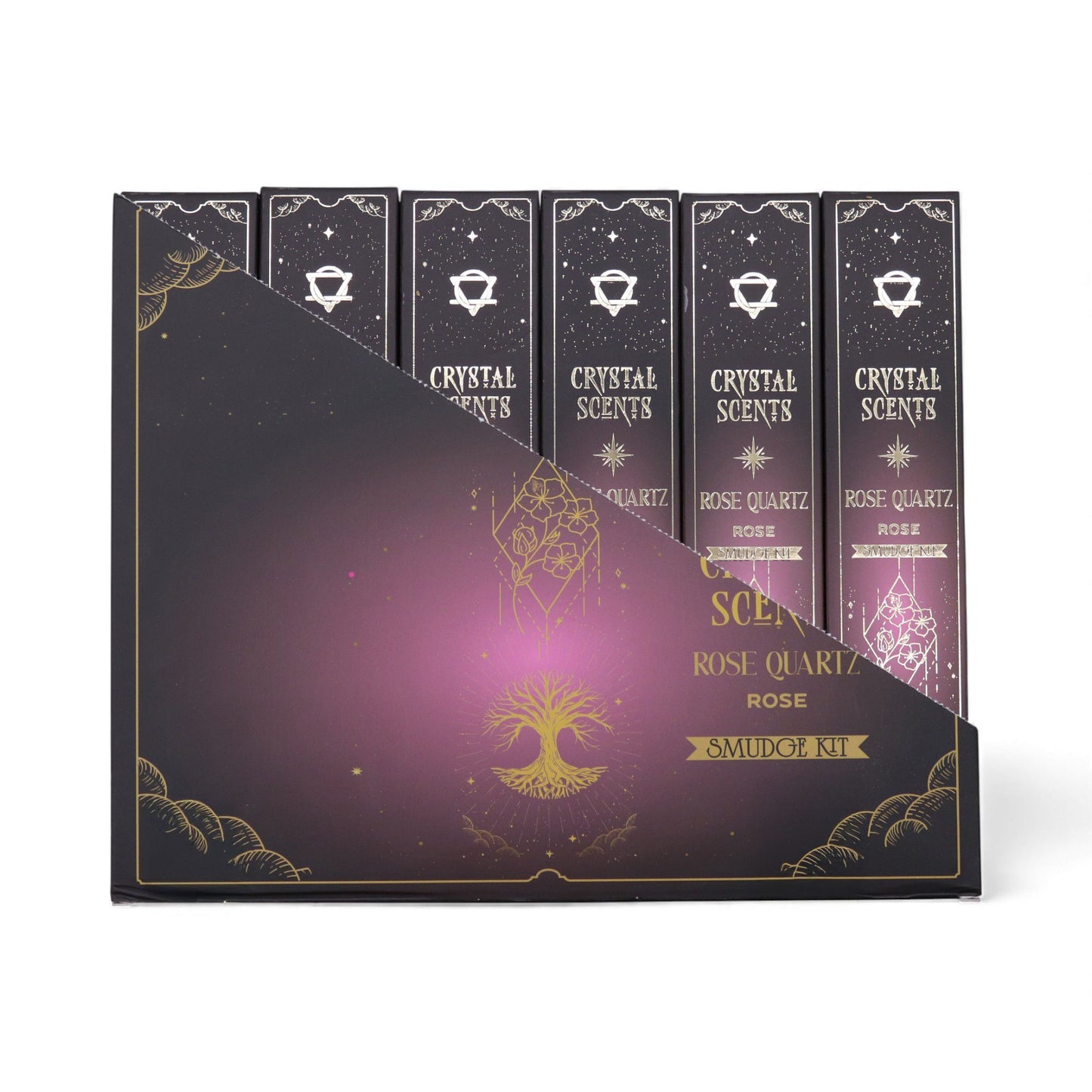 Encens purifiant au parfum de cristal de quartz rose - Rose