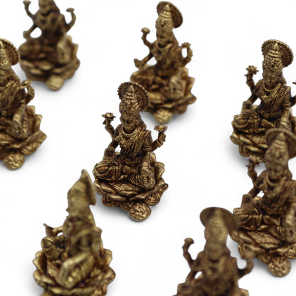 Miniaturgötter aus Messing - Laxmi (11 g) - 30 mm