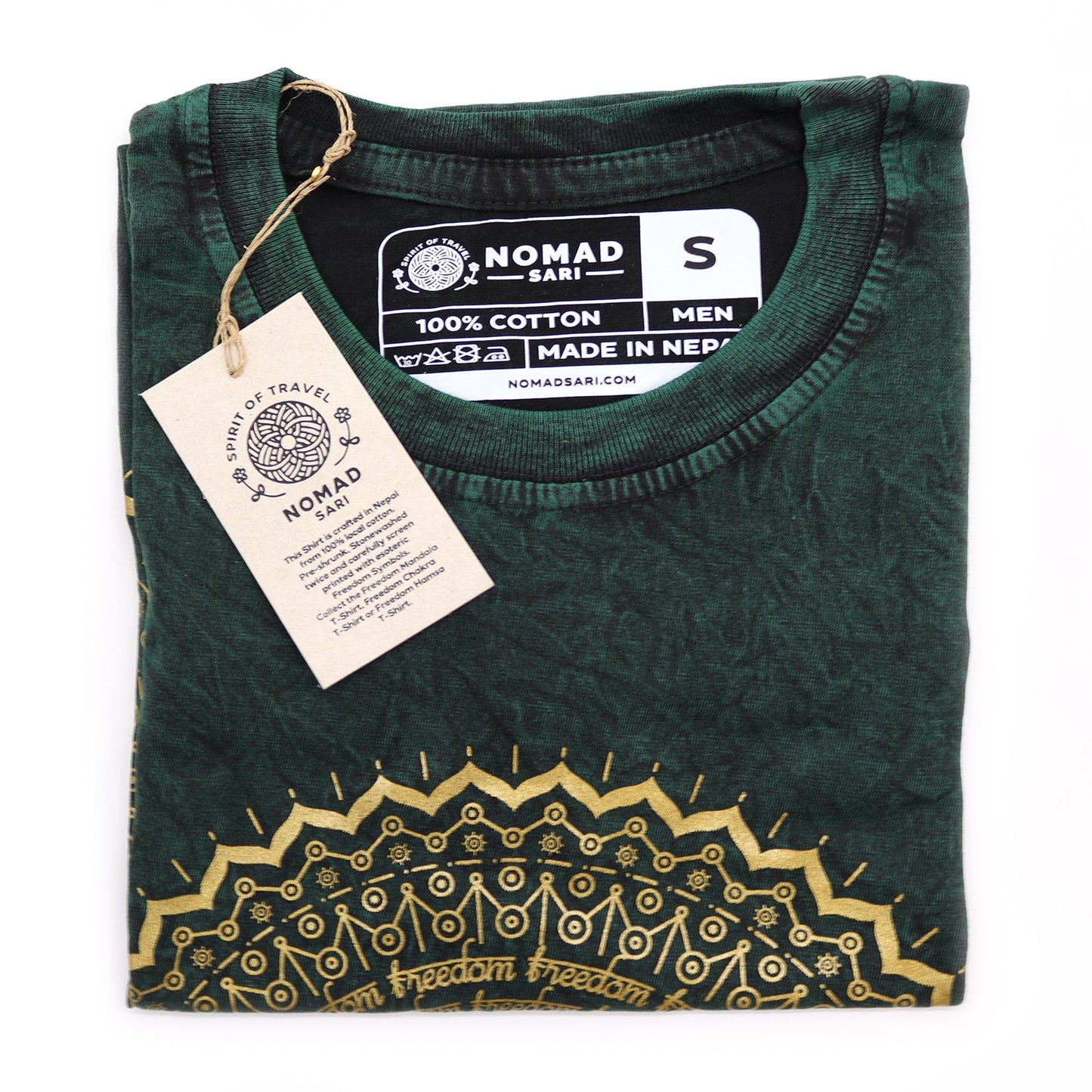 Nomad Sari Kleines T-Shirt – Mandala – Grün