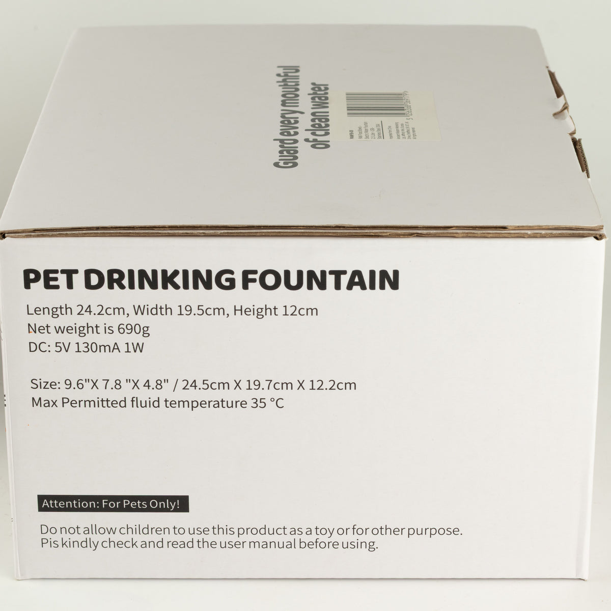 Tazones para comida PAW - Fuente de agua eléctrica de 2.5 litros - USB - acero inoxidable (304)