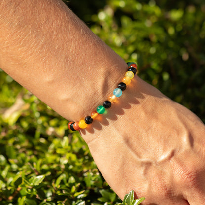 Pulsera de Poder Pequeña (17 cm x 6 mm) - Jade arcoíris