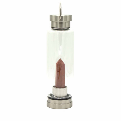 Minéral en bouteille - Jaspe rouge revigorant - Obélisque