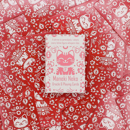 Glückskatzen-Spiel- und Orakelkarten – Maneki Neko Deck
