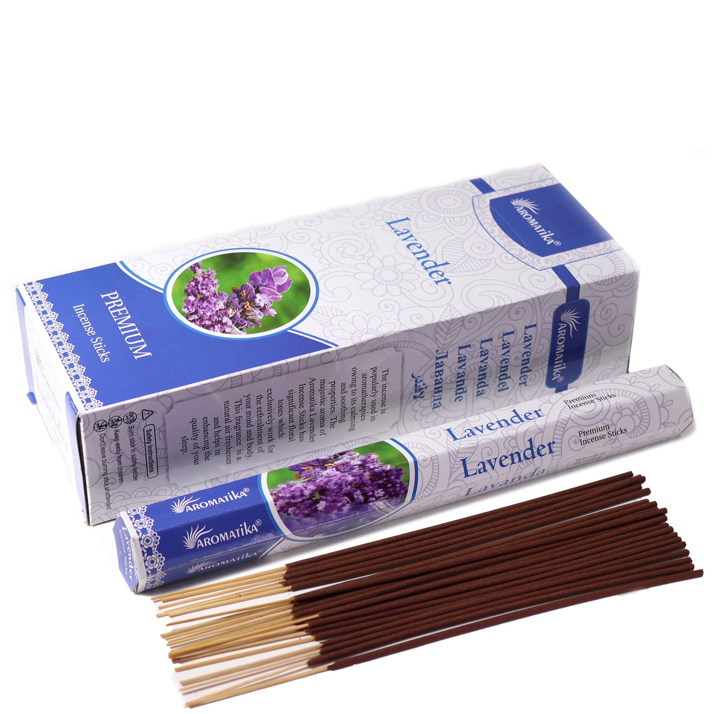 Aromatika Sechseckiges Räucherstäbchen ohne Holzkohle – Lavendel
