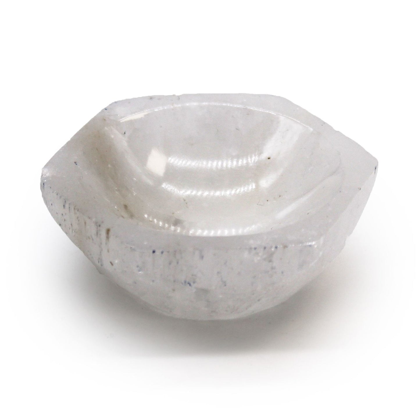 Cuenco hexagonal de selenita - 6cm
