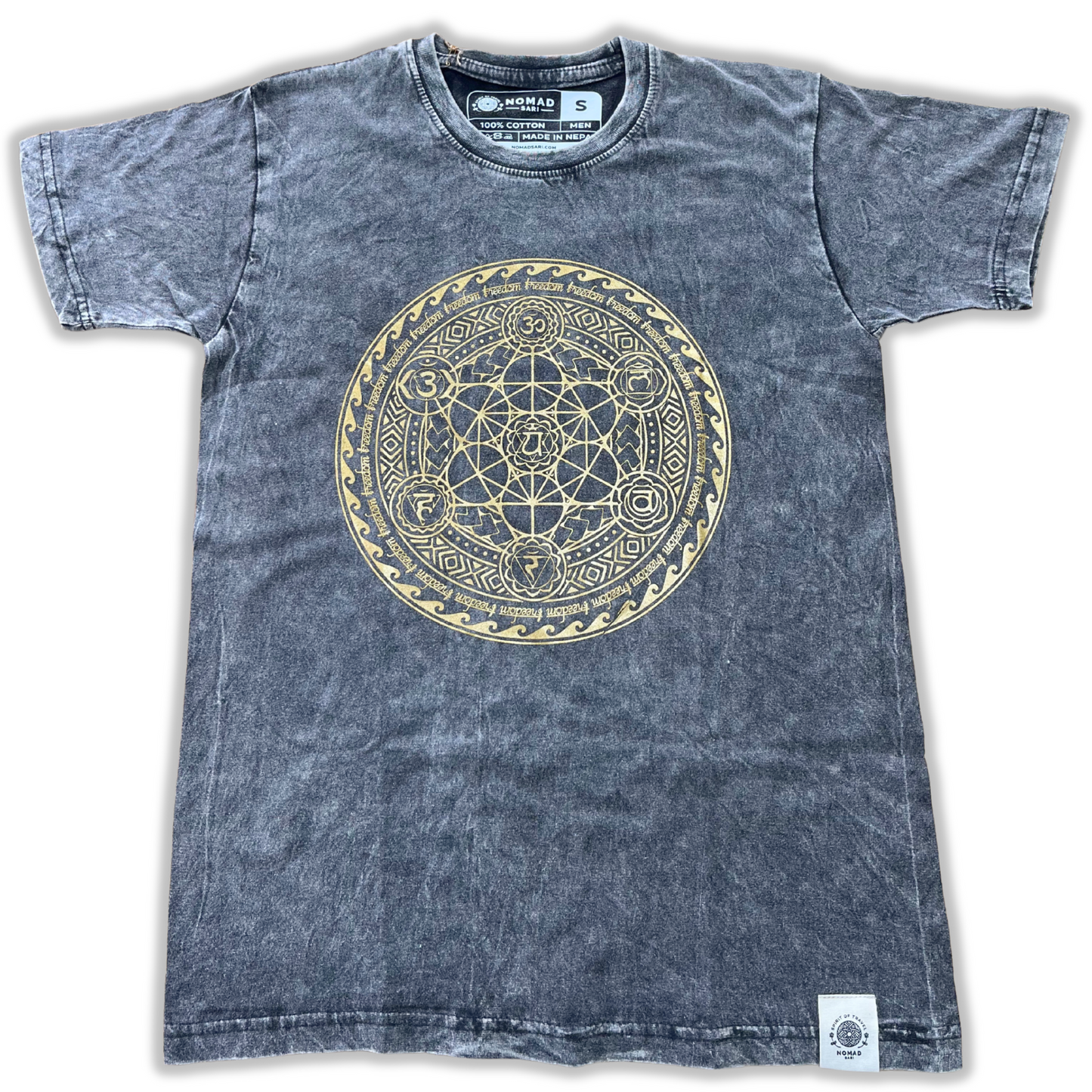 Nomad Sari Oversized T-Shirt – Chakra – Dunkelgrau