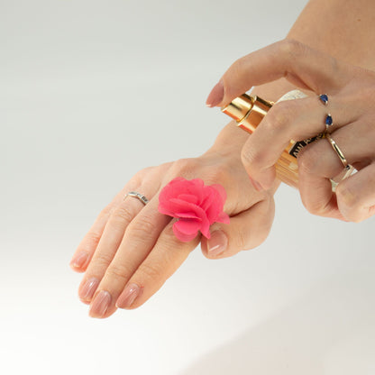 Anillos difusores de fragancia de chiffon - Rosa