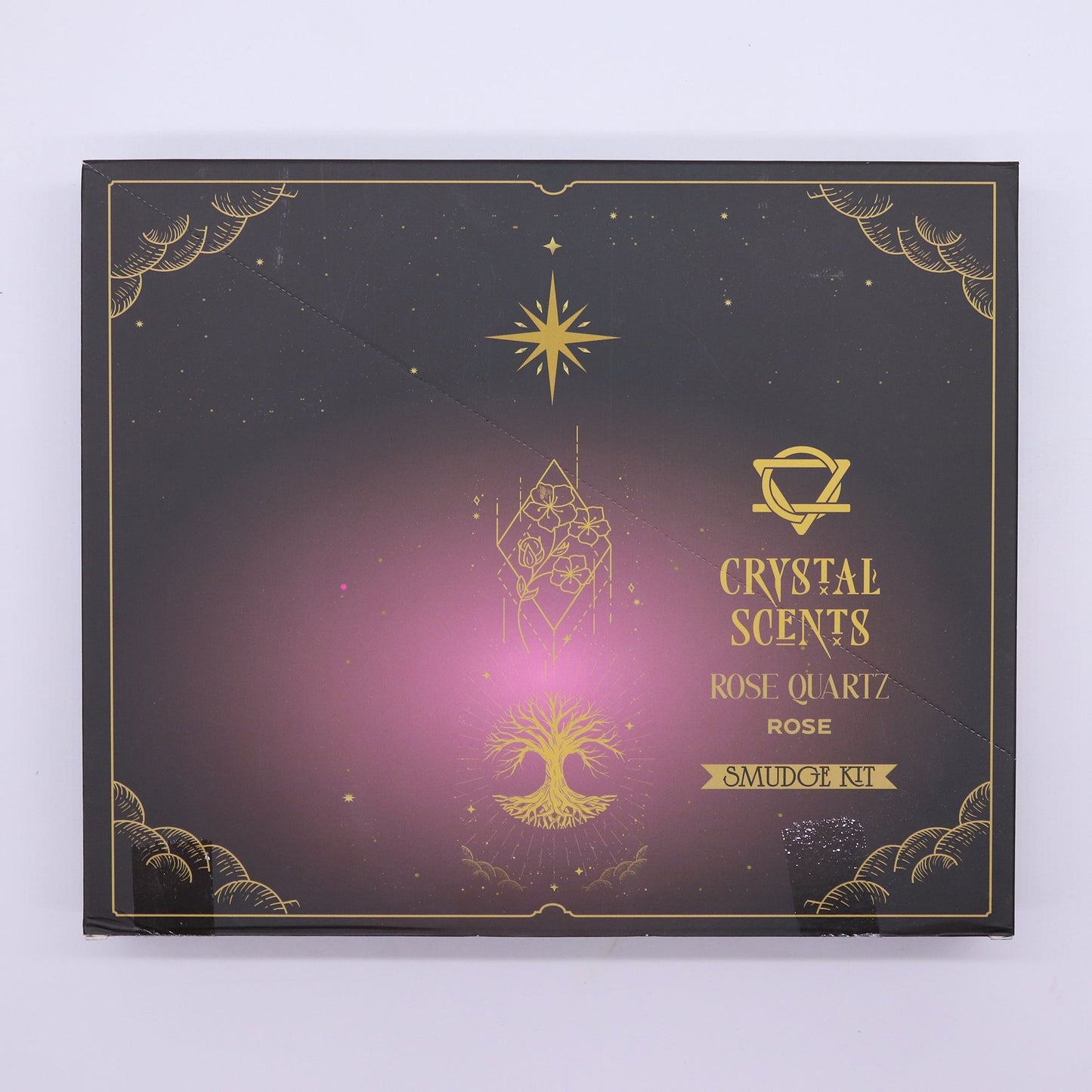 Incienso de purificación con aroma a cuarzo rosa cristal - Rosa