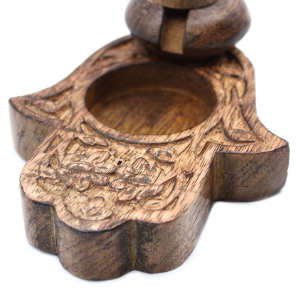 Kleiner Rückbrenner aus Mangoholz - Hamsa