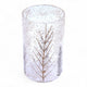 Bougeoir en verre floral naturel - Grand vase - Pin (19 x 11 cm)