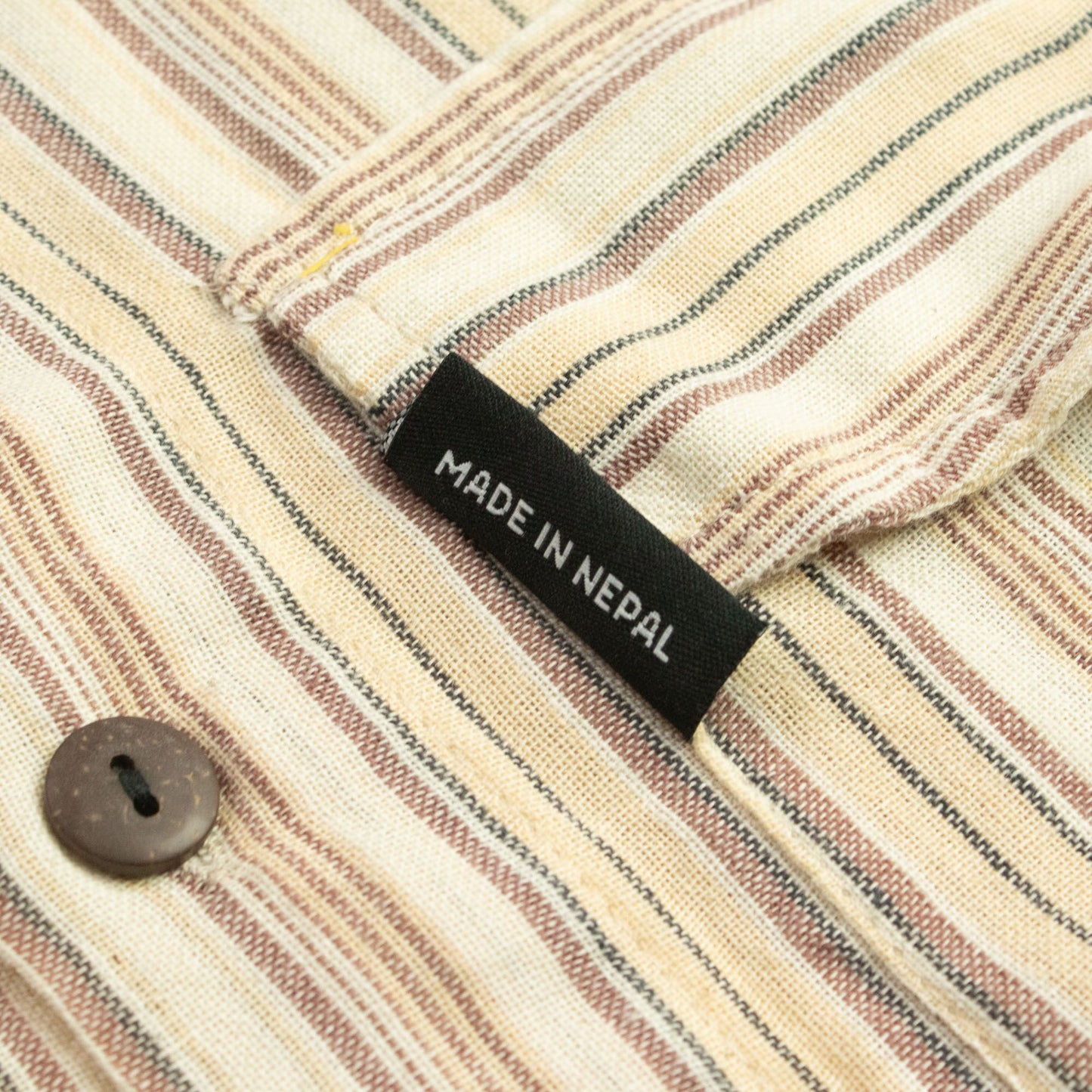 Nomad Sari Grandad Shirt - Marrón Beige - Grande