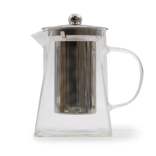 Théière en verre avec infuseur - Forme tour - 780 ml
