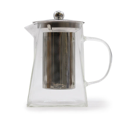 Glasteekanne mit Teesieb – Turmform – 780 ml