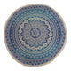 Kleines Mandala-Rundbett aus Baumwolle (130 cm) – Klassisches Blau