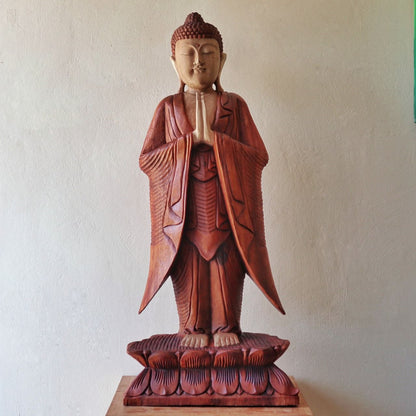 Estatua de Buda en pie - 1 m Bienvenida