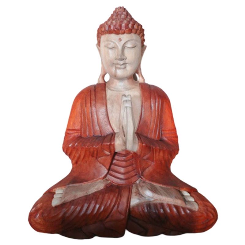 Handgeschnitzte Buddha-Statue – 40 cm, Willkommen
