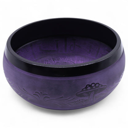 Bol chantant tibétain en forme de champignon - Purple Haze (23x10,5 cm, 1,3 kg)