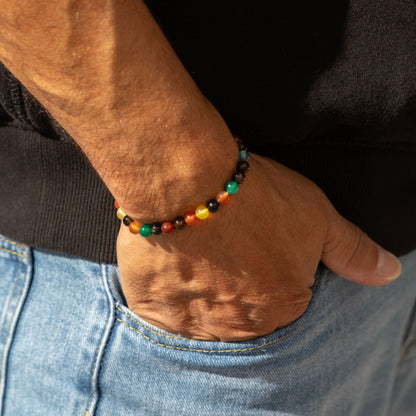 Pulsera de Poder Pequeña (17 cm x 6 mm) - Jade arcoíris