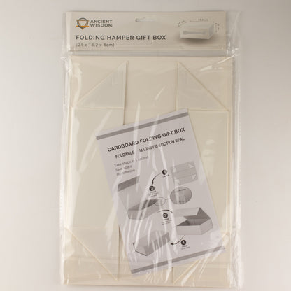 Caja de regalo plana - cesta mediana  (24x18.2x8cm) - Blanco