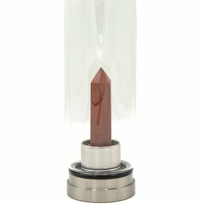 Minéral en bouteille - Jaspe rouge revigorant - Obélisque