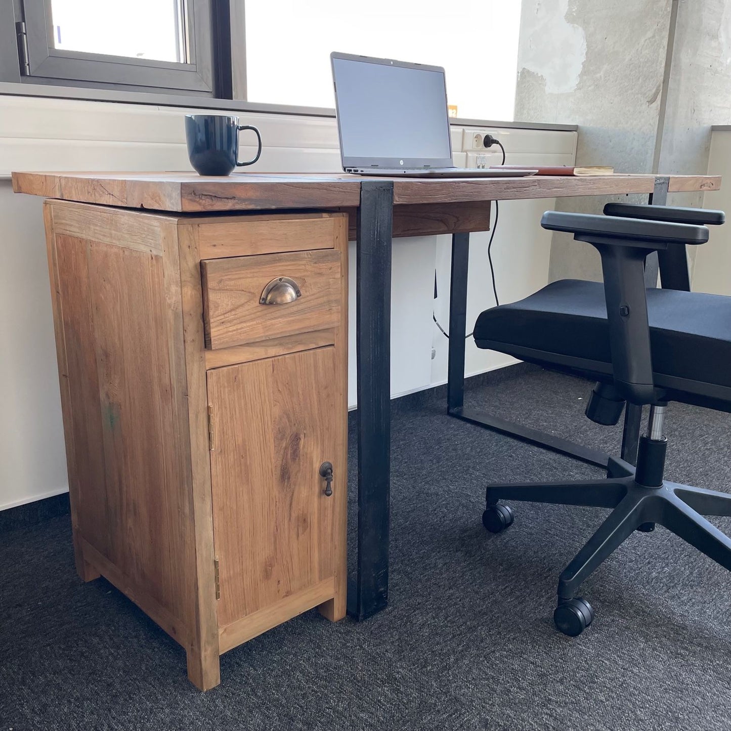 Schreibtisch 160 x 60 x 75 cm (Schublade nicht enthalten)