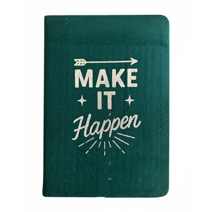 Carnet en velours vert foncé - 80 pages - Faites-le
