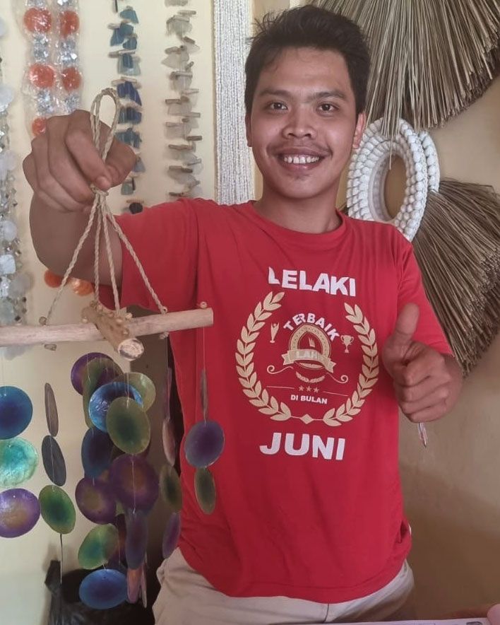 Treibholz-Glockenspiel - Blau