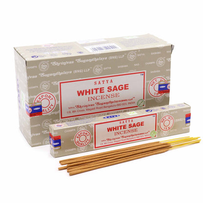 Varillas de Incienso Satya 15gm - Sabia Blanca