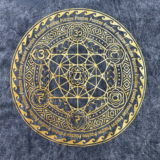 Nomad Sari Medium T-Shirt – Chakra – Dunkelgrau