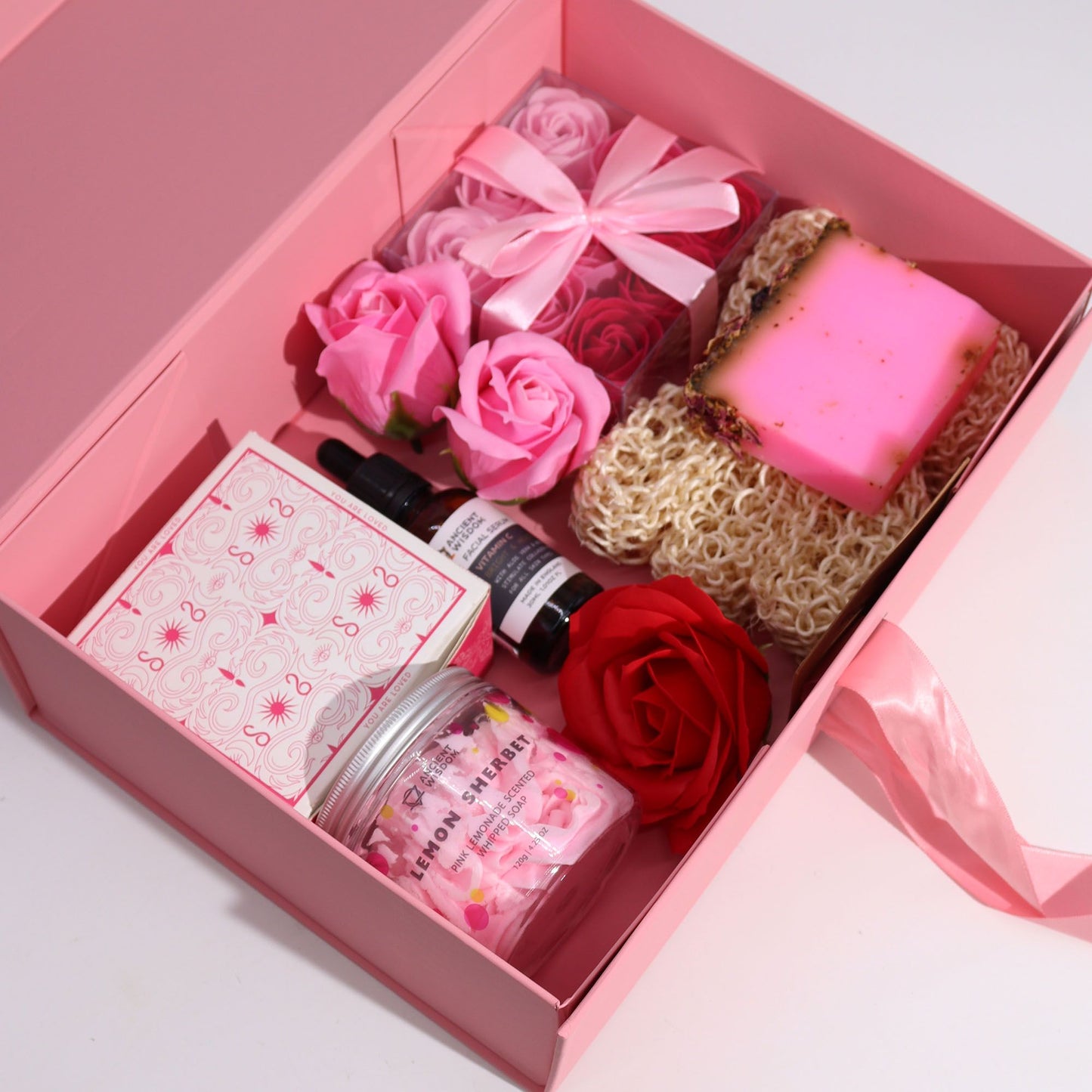 Caja de regalo plegable con Lazo 28.2x20.2x9.2 cm - Marfil