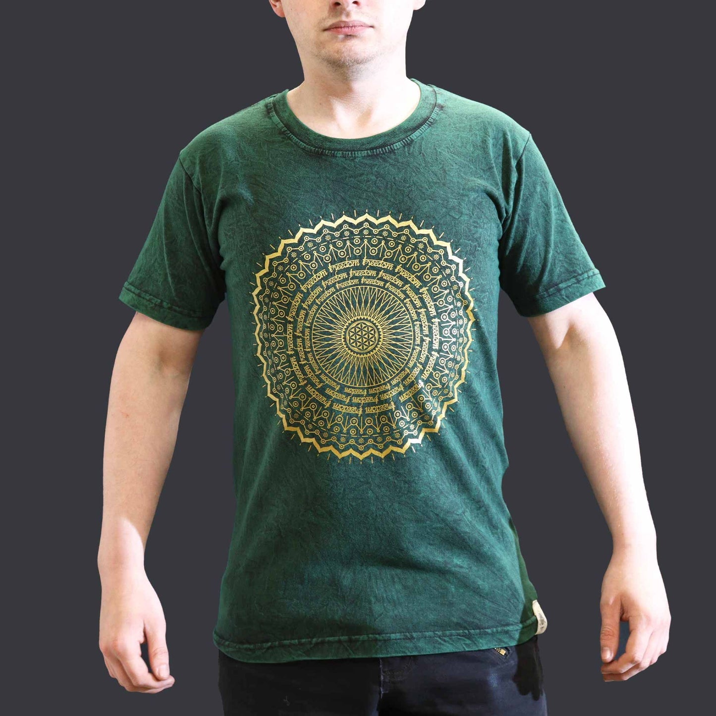 Camiseta Nomad Sari Pequeña - Mandala - Verde