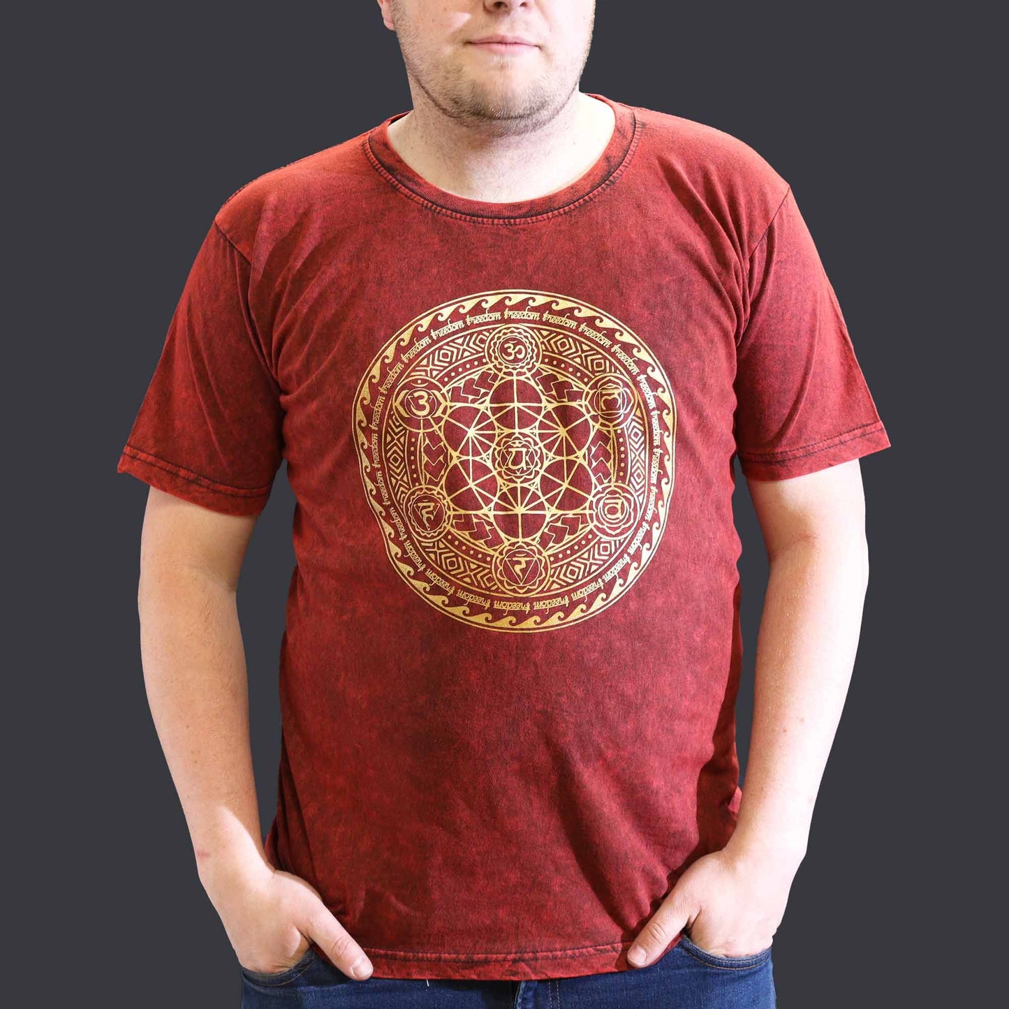 T-shirt oversize Nomad Sari - Chakra - Bordeaux