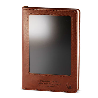A5 Cuaderno de Intención - Pantalla LCD de limpieza - Efecto cuero marrón - 80 hojas