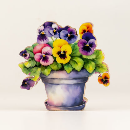 Plantas decorativas de madera - Mini pensamiento