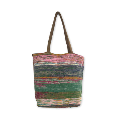 Bolso Grande de Tapetes Reciclados - Tonos Rosa