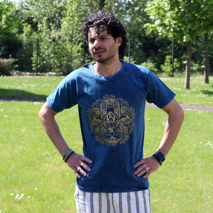 T-shirt Nomad Sari Medium - Hamsa - Bleu
