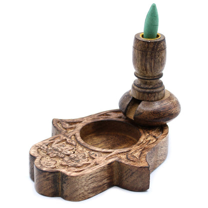 Kleiner Rückbrenner aus Mangoholz - Hamsa
