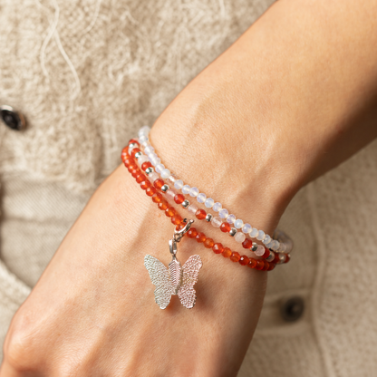 Conjunto de pulseras con piedras preciosas del Espíritu Ninfa - Luna de Sangre