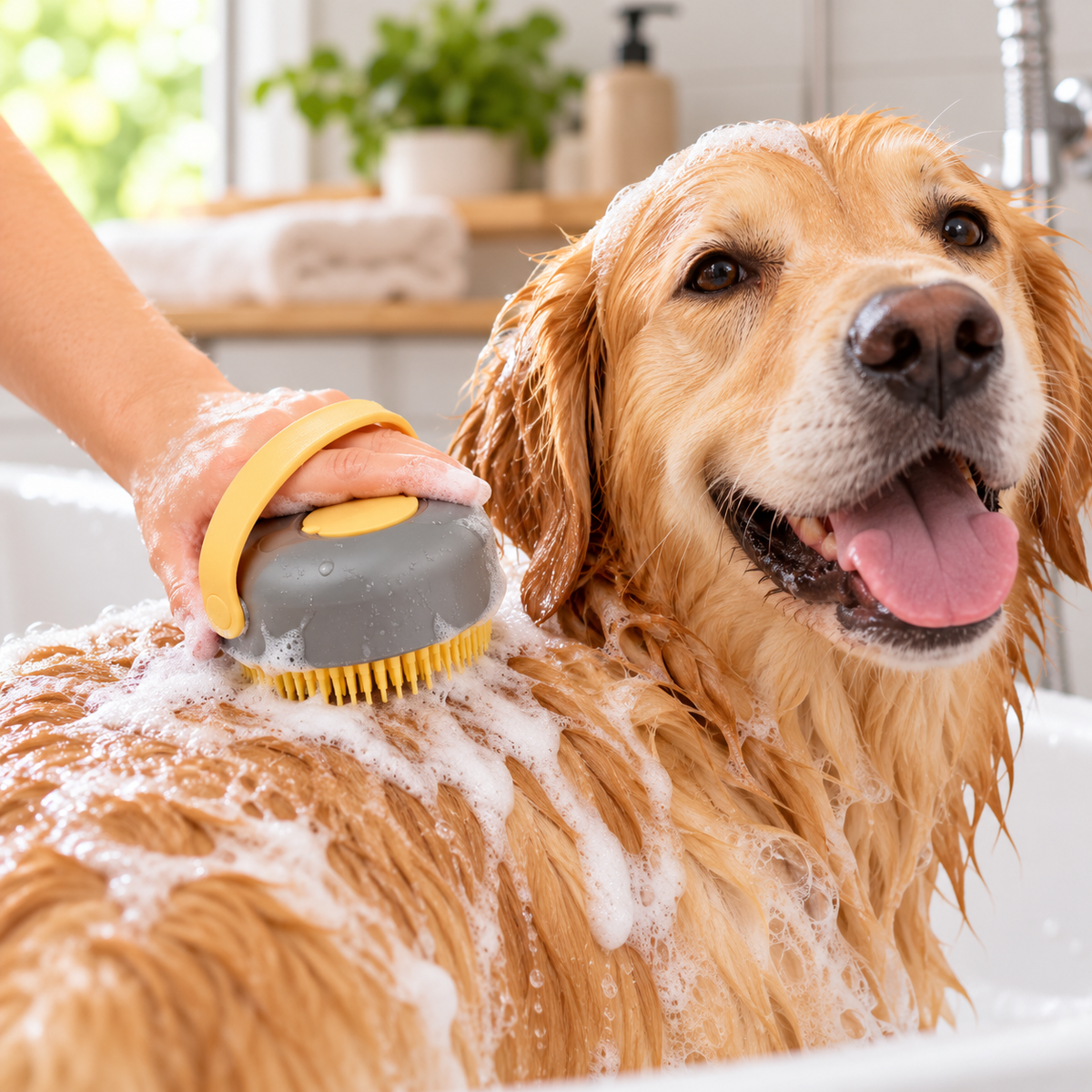 Herramientas de aseo PAW – Champú y masajeador Easy Wash con cerdas de silicona
