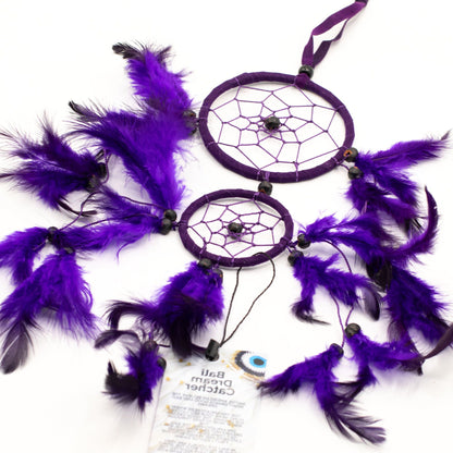 Atrapasueños Bali Aro Mediano Turquesa/Rosa/Morado