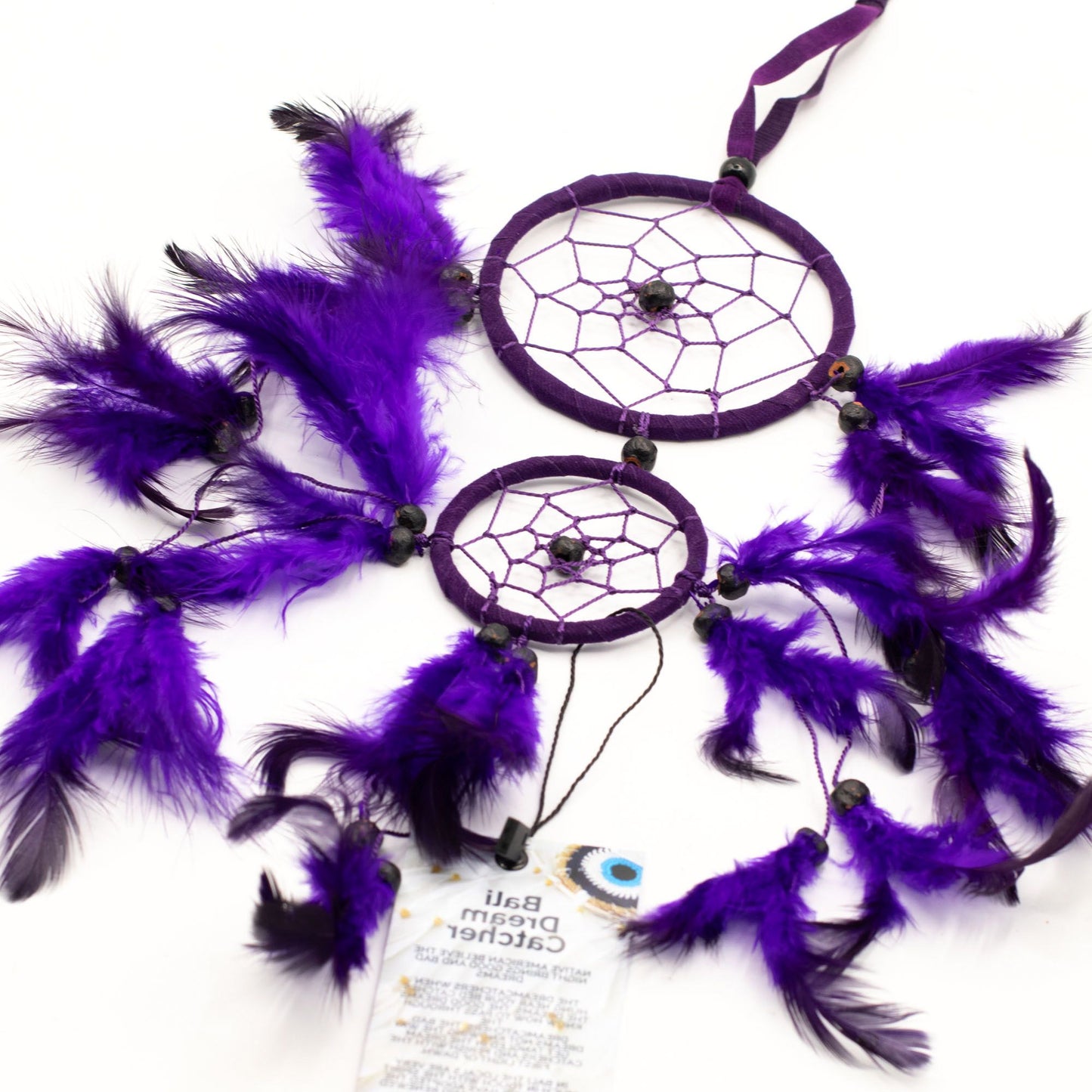 Atrapasueños Bali Aro Mediano Turquesa/Rosa/Morado